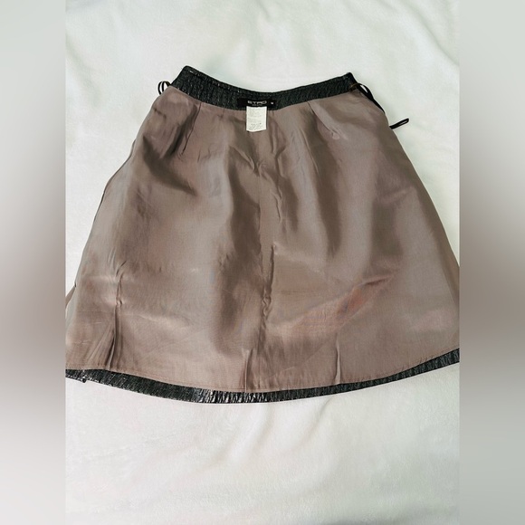 ETRO Dark Silver Wool Blent Knee Length Pleated Skirt Size 38 - Picture 9 of 10